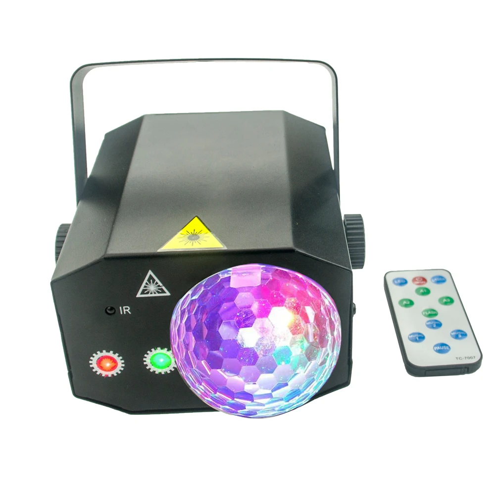Control remoto LED RGB 16 en 1 Magic Ball Laser Light para fiesta boda