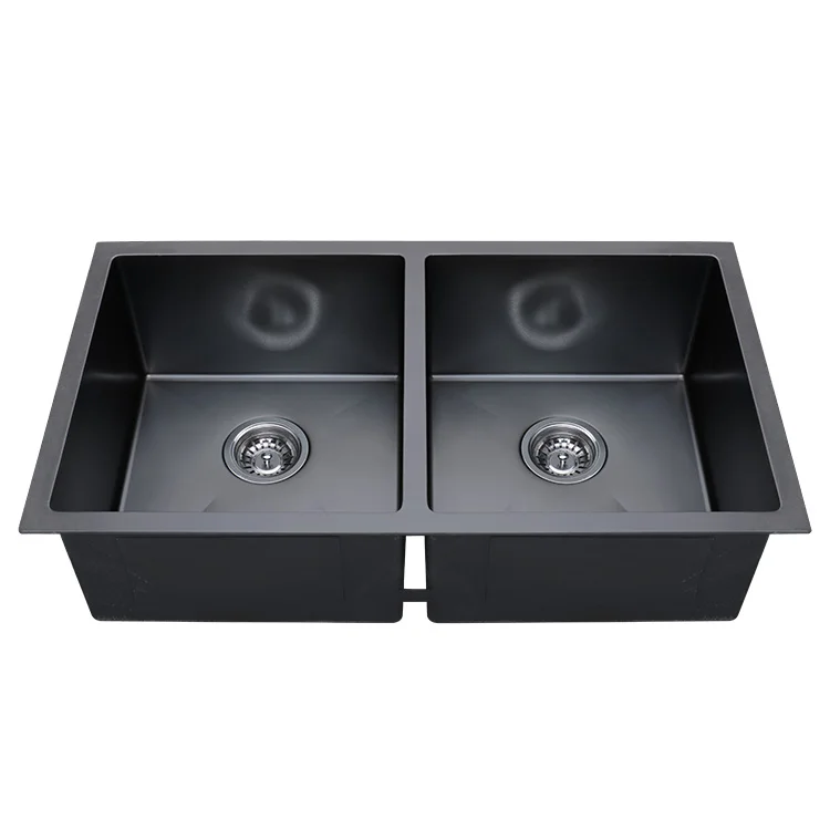 High Quality 2 Bowl Black Drainboard Kitchen Sink Tunisia Buy Tunisia Sink,Kitchen Sink 2 Bowl