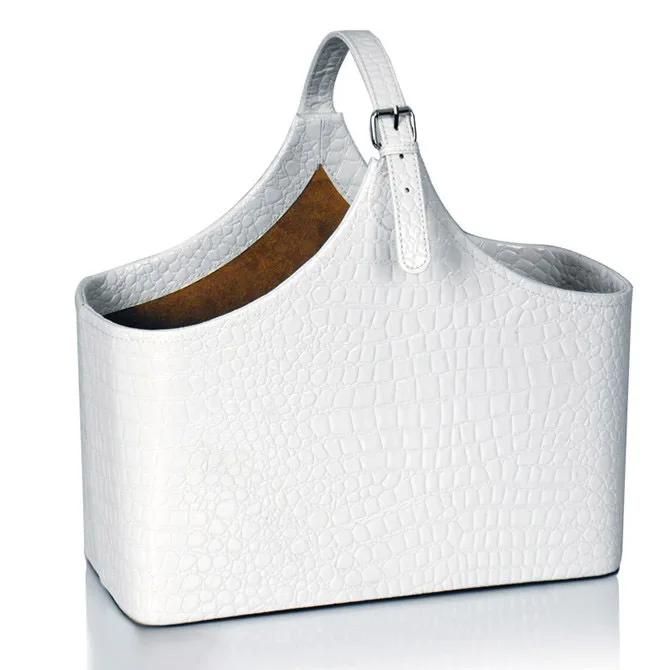 Wholesale Pu Faux Leather Handmade Empty Christmas Gift Storage Baskets