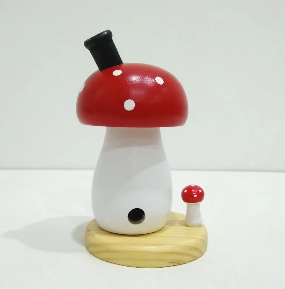 Traditional German Christmas Incense Smoker House Mushroom Handcrafted
