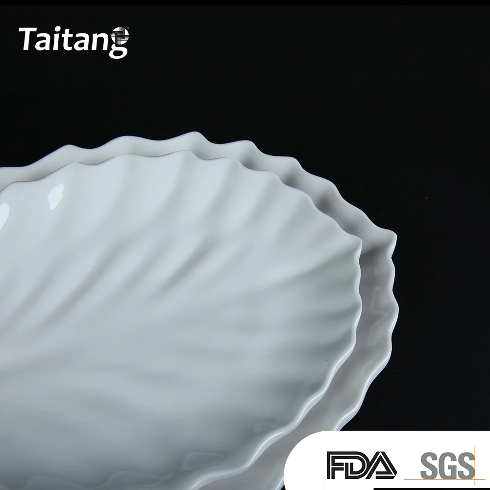 White Leaf Shaped Melamine Dinner Plate Buy Melamine Dinner Set