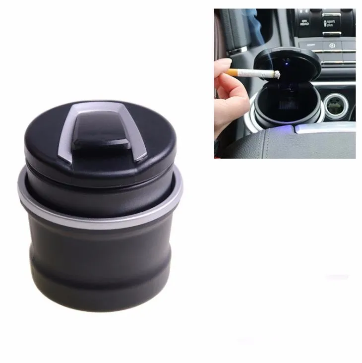 Creative Auto Accessories Ashtray,Car Ashtray With Lid Blue Led Light