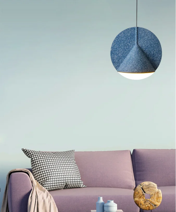 Nodic minimalist colorful resin casual residential cafe small chandelier pendant lights