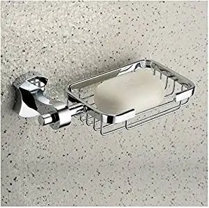 Hiendure Bathroom Wall Mounted Copper Soap Dishes Holder Chrome