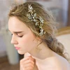Custom Vintage Wedding Pearl Hair Accessories Jewelry Bridal Wedding Crystal Fancy Hair Comb
