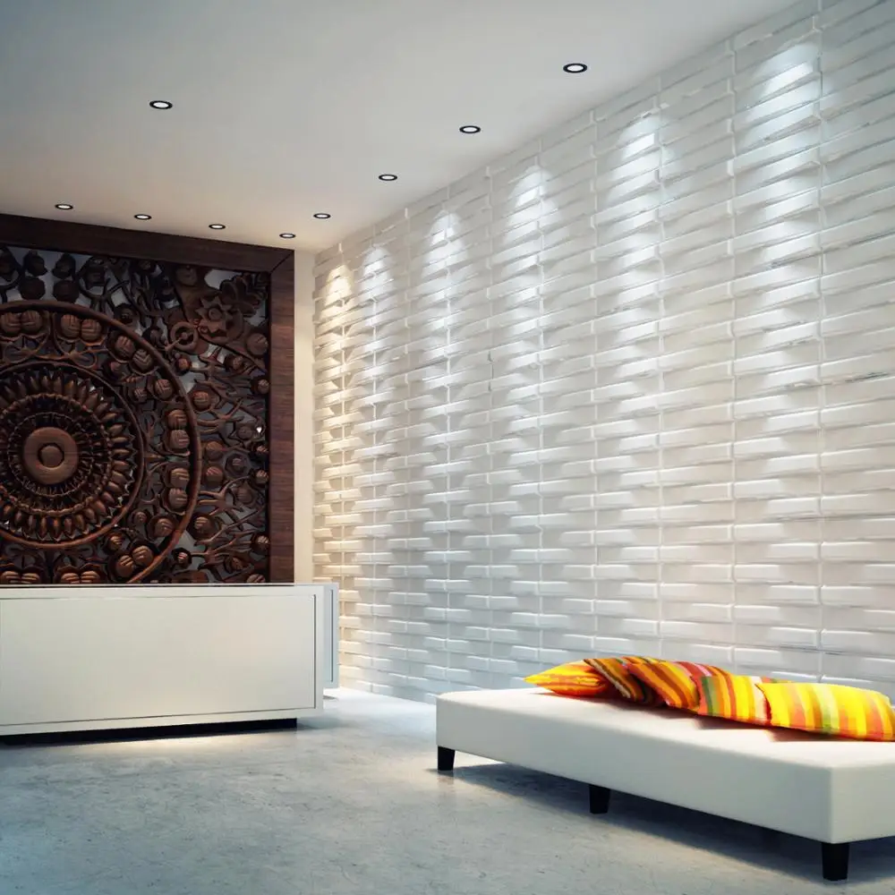 Fireproof Decorative Light Weight 3d Wallpaper Wall Panel For