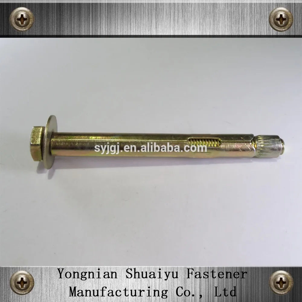 Carbon Steel Floor Expansion Anchor Bolt M14 With 4pcs Floor Anchor
