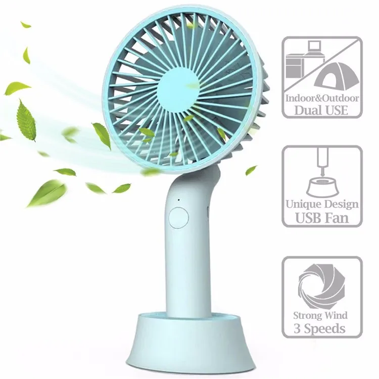 Mini Silent Electric Hand Portable Handheld Battery Operated Fan With 7 ...