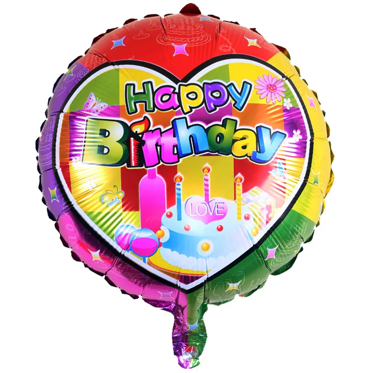 Wholesale Happy Birthday Printed 18 Inch Hydrogen Mylar Printed Balloon ...