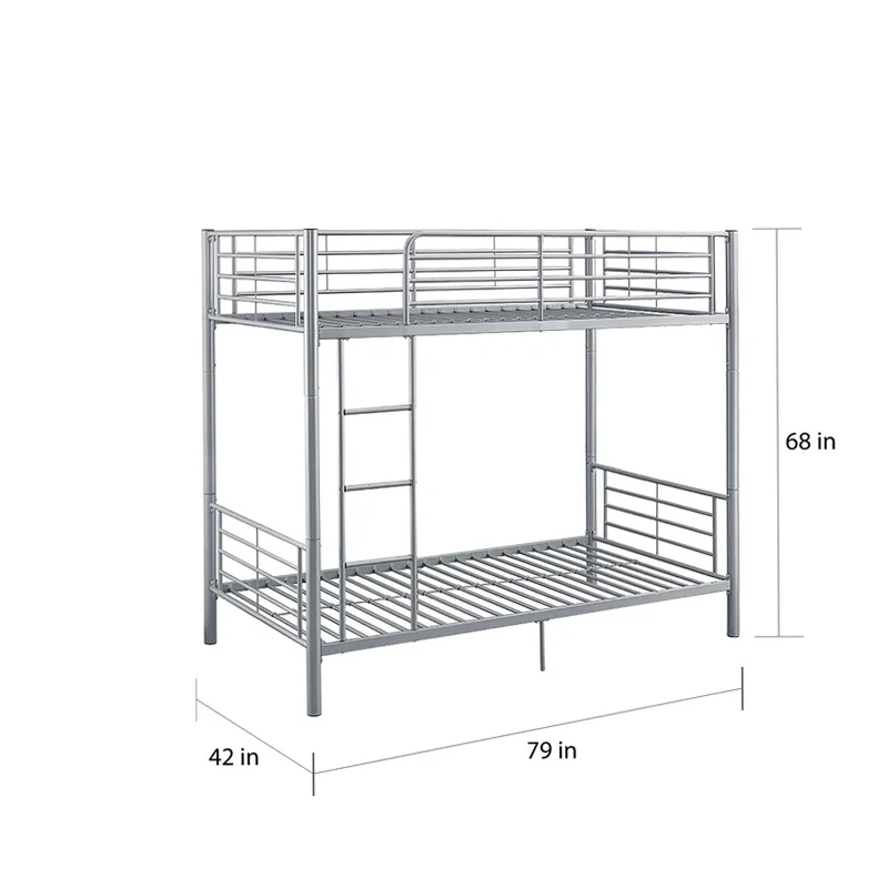 School Dormitory Bed High Quality Metal Adults Bunk Bed With Curtain ...