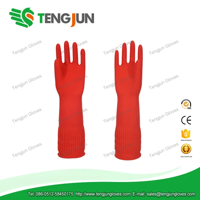Kitchen Hand Gloves Household Gloves Full Arm Women Five Finger