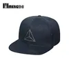 black Leather label logo mens flat cap hats