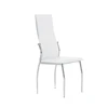 Hot selling Cheap Durable High Back Shape Chromed PU Leather Dining Room Dining Chair