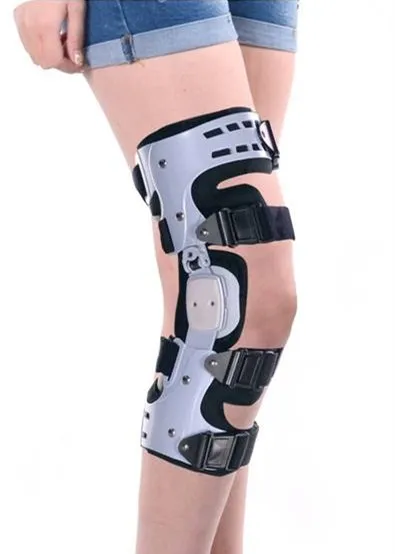 Hinged Knee Brace Support Stabilizer Orthosis Splint Immobilizer Guard Protector ROM range of motion Adjustable Medical