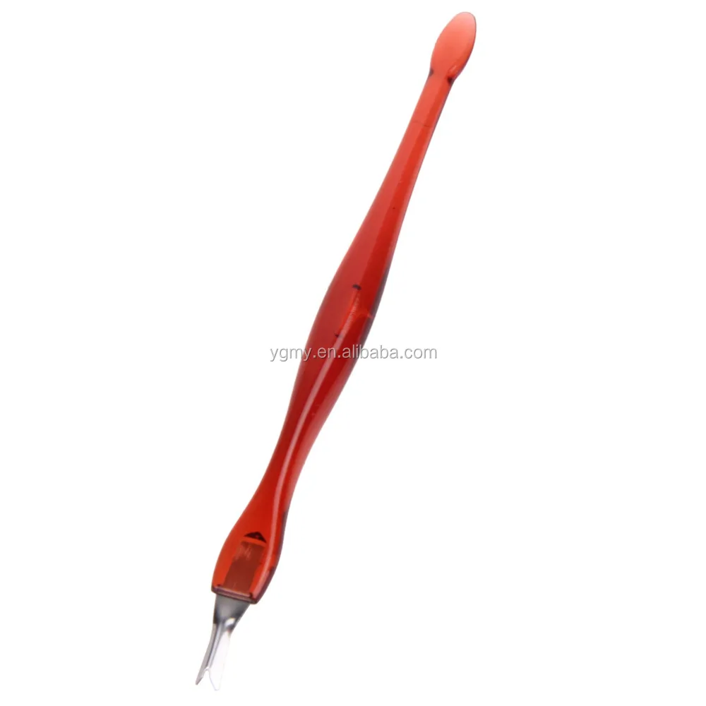 Nail Cuticle Pusher Stainless Steel Head Vshaped Blade Cuticle Trimmer