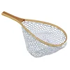 Wholesale Wood Flying Fishing Rubber Net Floating Trout Landing Net With Hand Rope