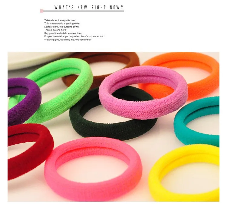 24 Pcs Candy Colored Hair Holders High Quality Rubber Bands Hair Elastics Accessories Girl Women 