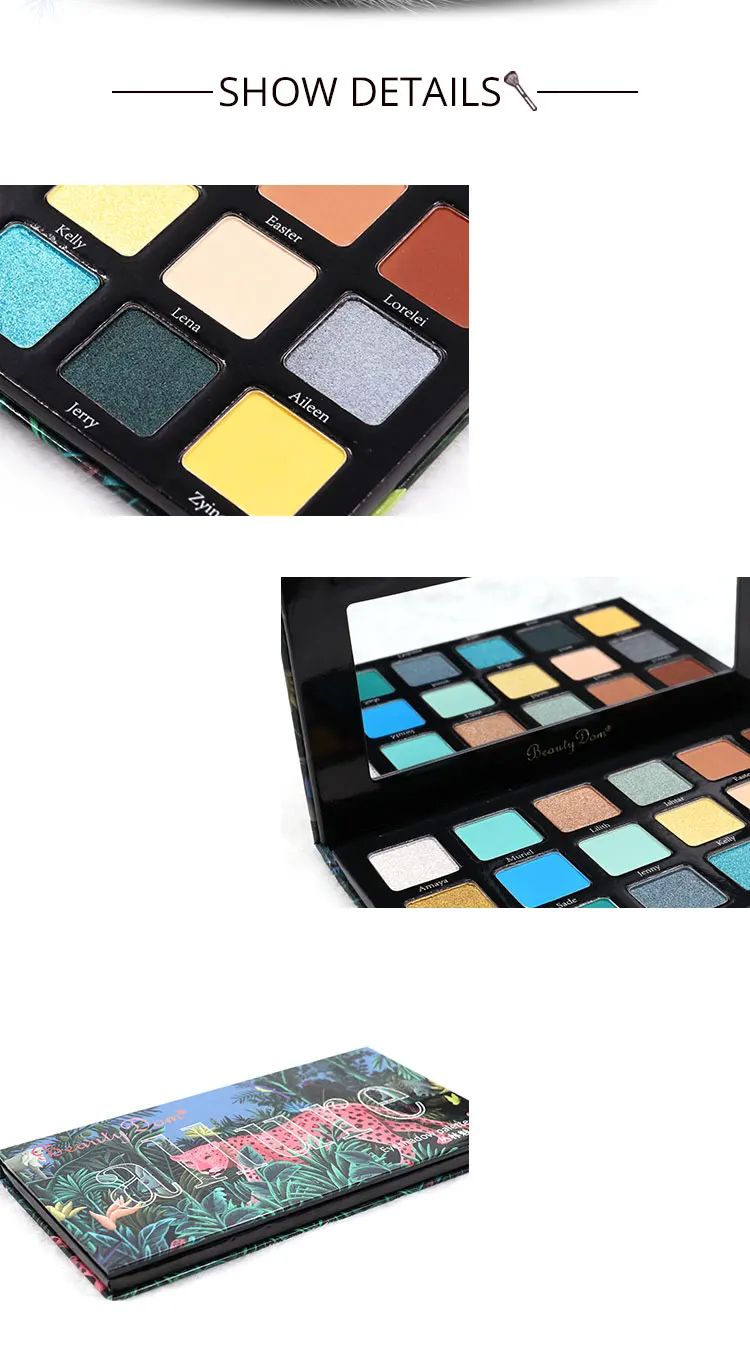 Natural Herbal High Quality Eyeshadow Palette 18 Color High Pigment
