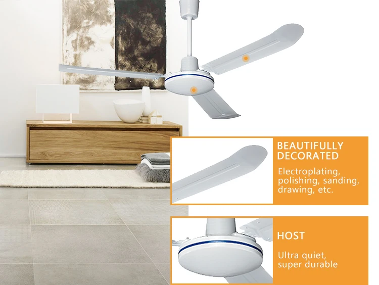 High Power Low Voltage Ceiling Fan Light Weight Foshan Ac Ceiling Fans