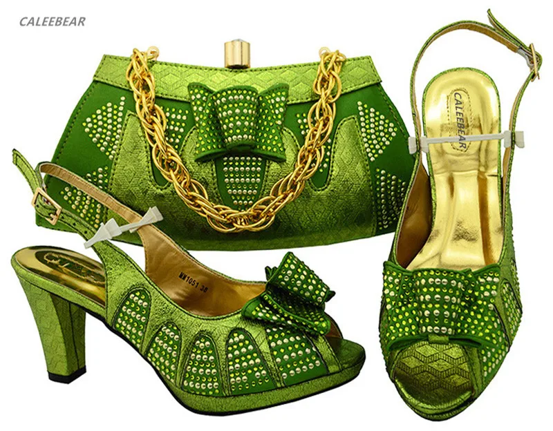 Shoes Bag Set Coming Italian Las New Bags Green And Wedding Shoes Bag Set Coming Italian Las New Bags Green And Wedding In Match