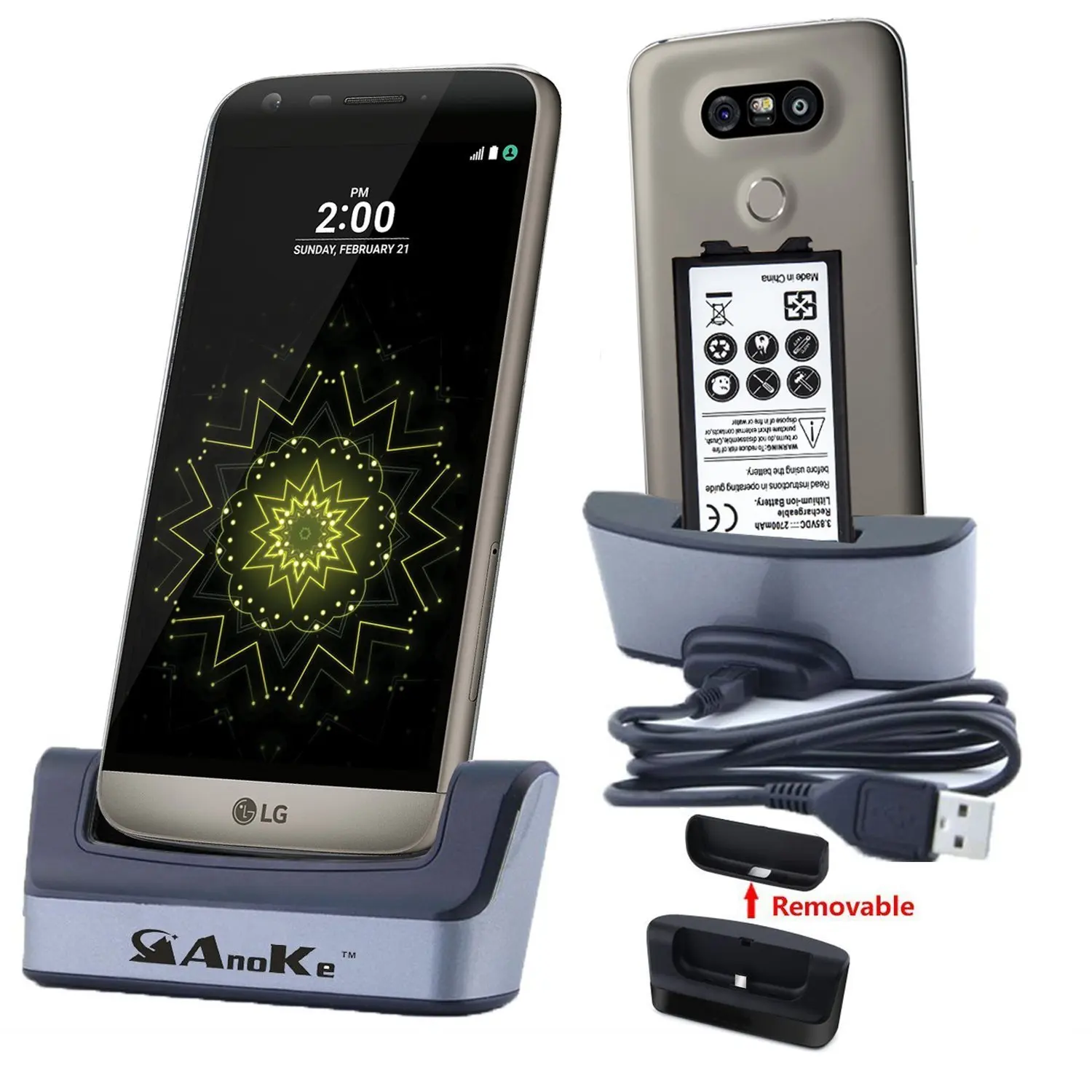 Get Quotations · LG G5 Charger, LG G5 Battery Charging Station, AnoKe USB 3.0 Desktop Charging Docking