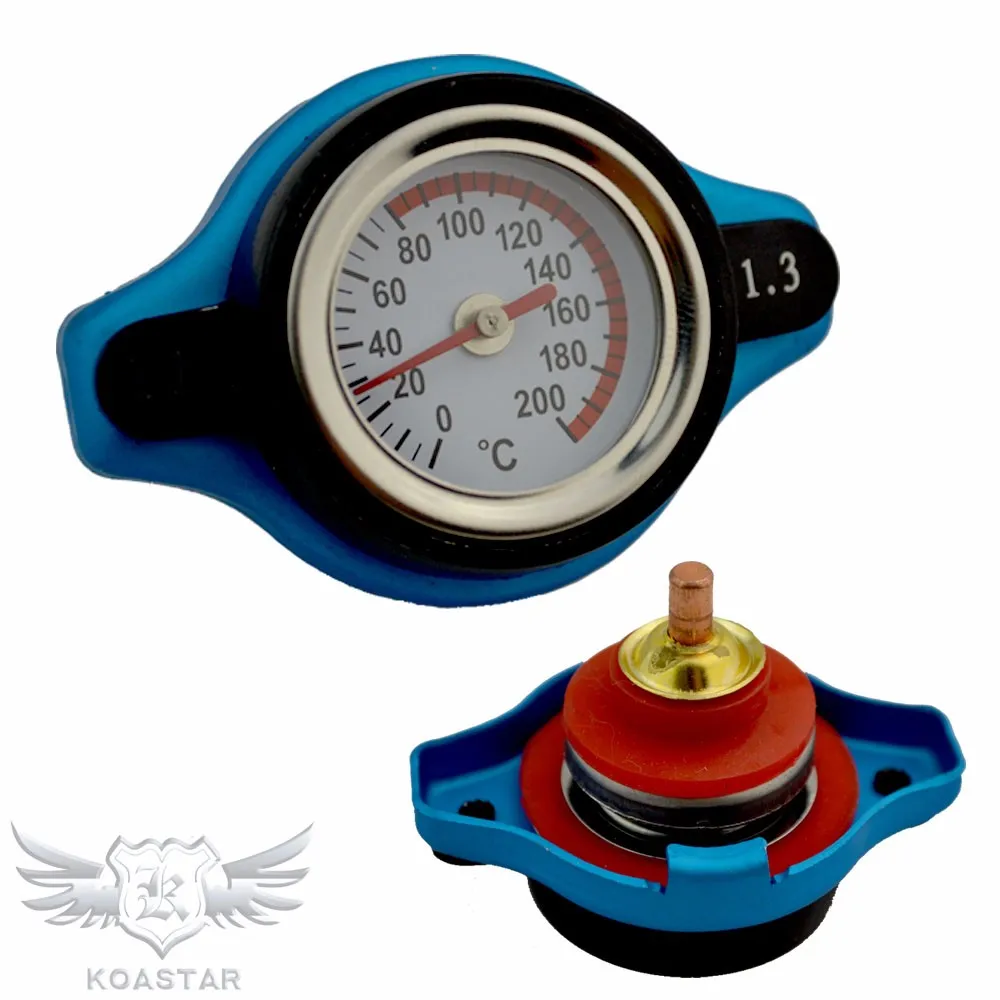 Racing Thermos Radiator Cap Cover With Water Temp Gauge 0.9bar 1.1bar 1