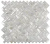 Natural White Herringbone Mother of Pearl Mosaic Tile Bathroom Kitchen Backsplash