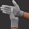 Manufacturer Supplying White Antistatic PU Finger Coated Safety Work ESD Carbon Gloves C0504