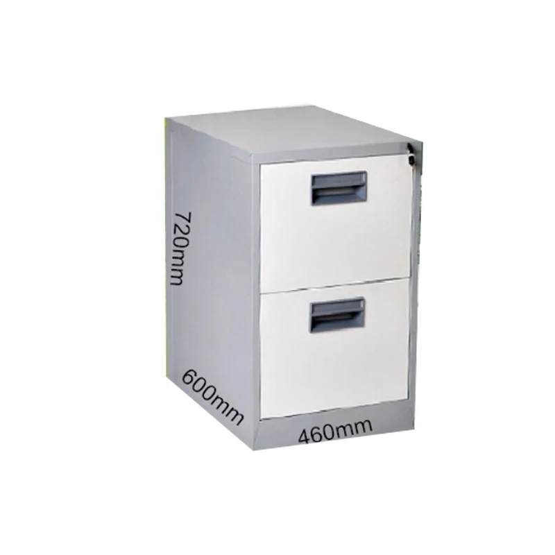 2 Drawer Steel Filing Cabinet Oem Lockable Nightstand Drawer