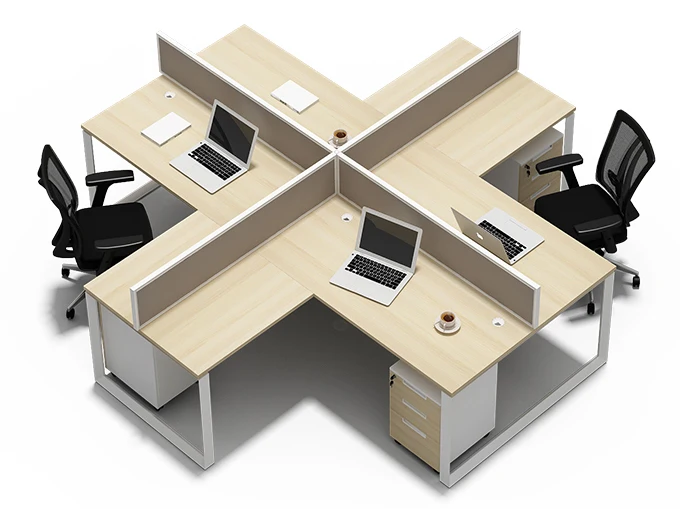 Standard sizes of office workstation 4 person modern office desks and workstations