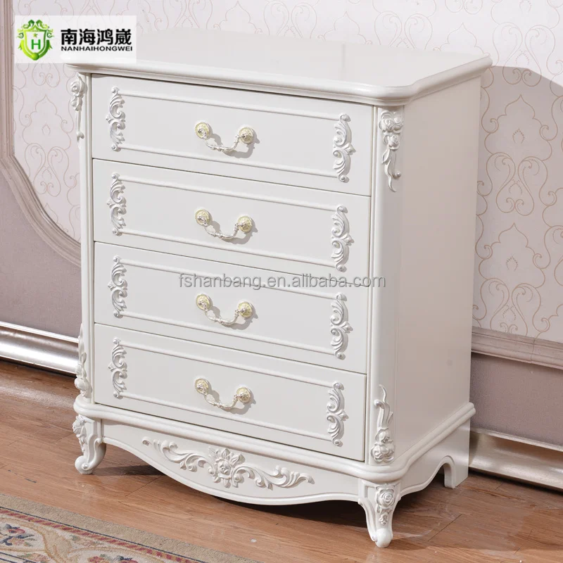 Blanco francés Provincial 5 madera cajón de cajonesArmarios de madera