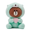 Brown bear in puppy suit The coat is removable and easy to clean stuffed Animal Brown bear plush toys