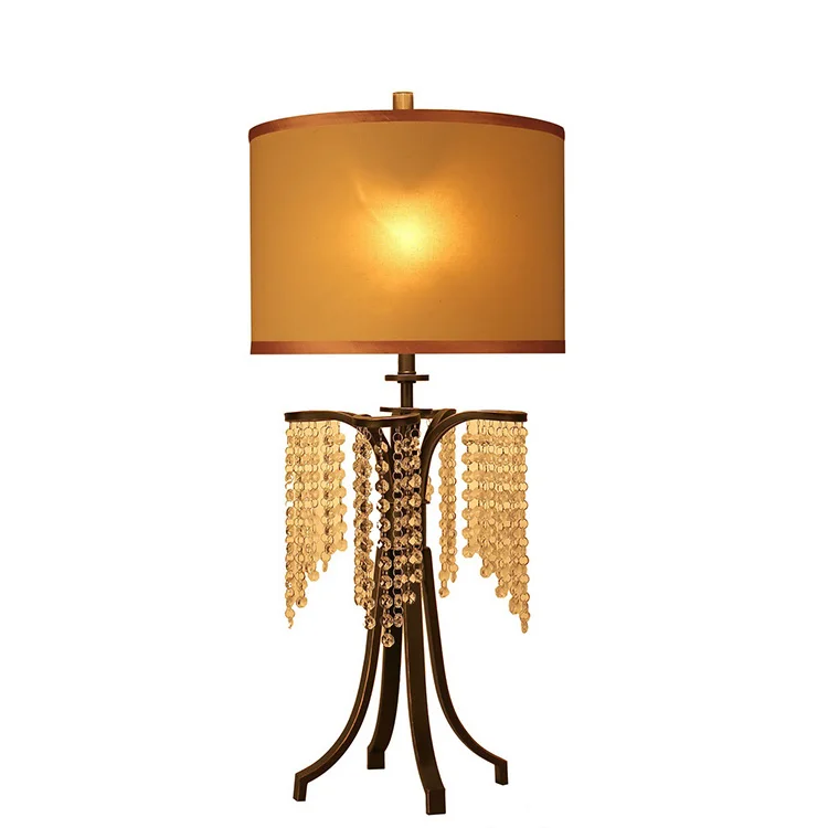 New product indoor metal and crystal table lamp modern restaurant table lights/bed side decorate table light