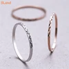 SLand Jewelry Manufacturer Low MOQ wholesale dainty 925 Sterling Silver Wedding Band Diamond Cut Patterned Ring for Women Girls