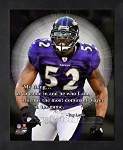 Ray Lewis Baltimore Ravens Pro Quotes Framed 8x10 Photo