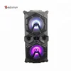 double 6inch portable active trolley battery BT amplified operated pa speakers