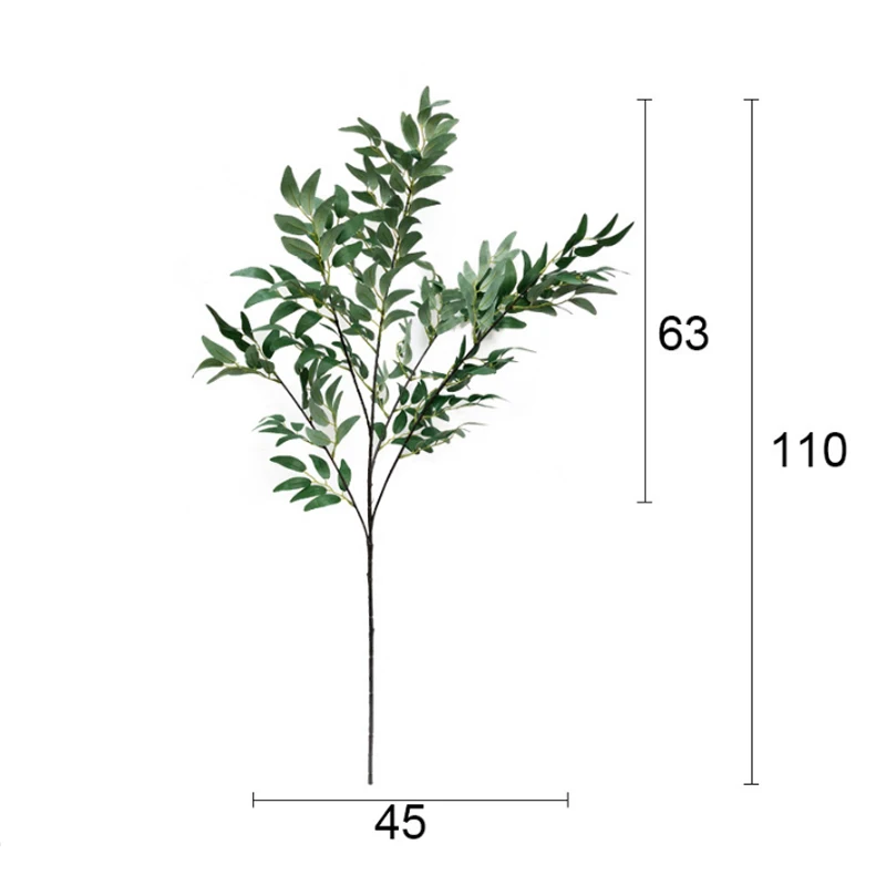 Artificial Willow Grass Branches Leaves Artificial Greenery For Home