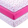 Wholesale Cheap 2 Pack 100% Cotton Soft Jersey Crib Fitted Sheet, Fits Standard Mattress for Babies & Toddlers