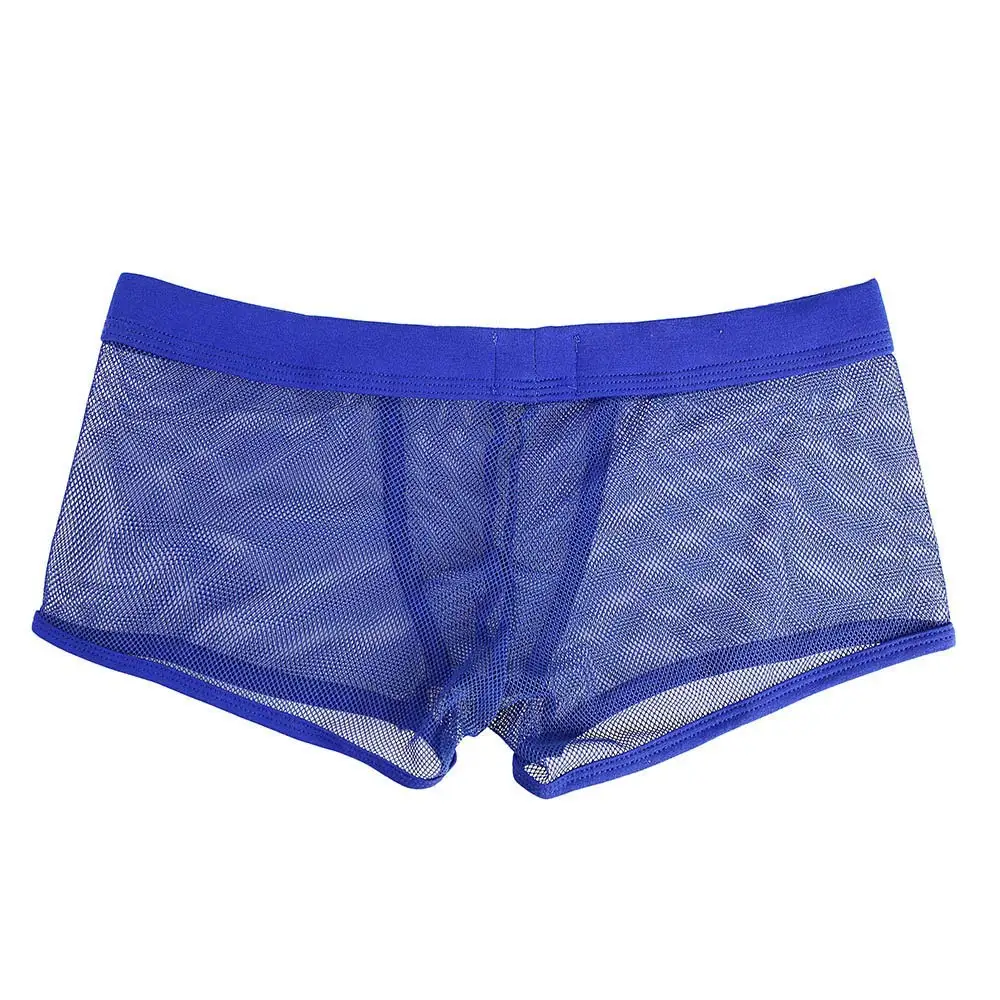 GenericMen Boxer Briefs Sheer Mesh Shorts Bulge Pouch Soft Underpants See-Through Underwear