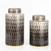 Fashion scaly pattern honey storage bottles ceramic glaze porcelain home decoration