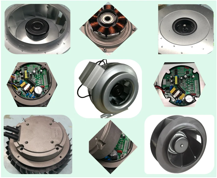 230v ip55 prevent lampblack fully sealed motor outer rotor oil