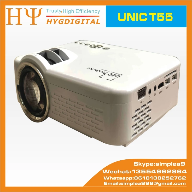 Unict55 Wireless Wifi Projector 1200 Lumen 800 X 480 Full Hd Led Home