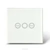 Top quality crystal tempered glass touch screen wall time switch for smart home automation system