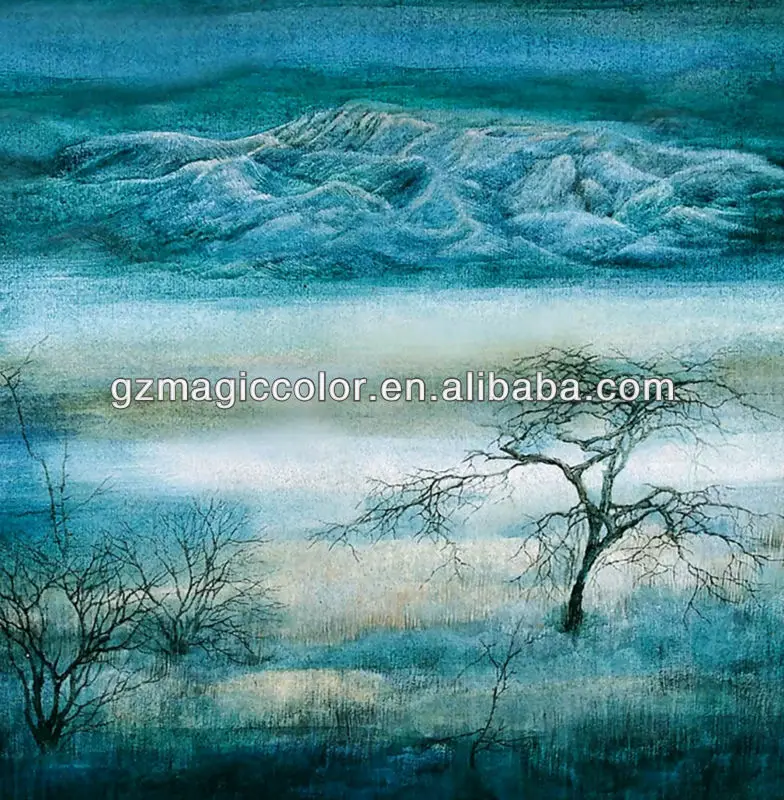 FantasÃa de estilo chino paisaje dibujo fotomurales pared diseño ... Fondos de comedor una foto