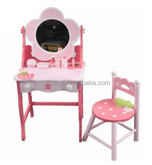 childrens wooden vanity table