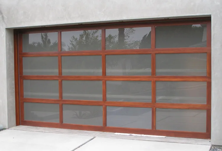 Puerta De Garaje Seccional Automática De Aluminio Estándar Americano