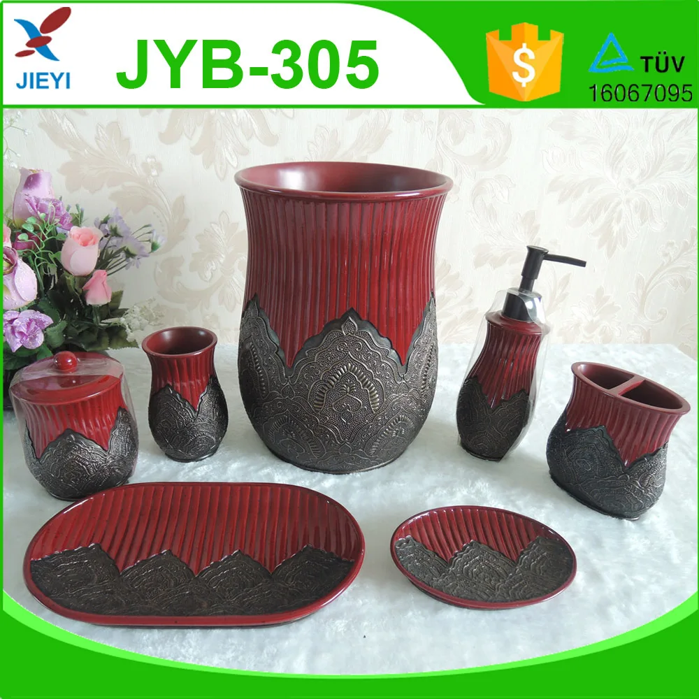 Whole Sale Red Bathroom Set Made In China Buy Bathroom Set Made In China,Red Bathroom Set