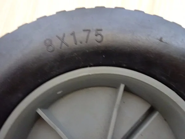 8"x1.75" solid rubber hand trolleys wheels