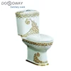 Hot Sales Bathroom Middle East standard Ceramics Decorated color two piece toilet