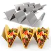 4 pack taco trays Stainless Steel Taco Stand Truck Tray Style Baking, Dishwasher and Grill Safe,Taco Holder